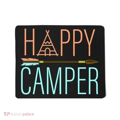 Happy Camper Funny Camping Mousepad