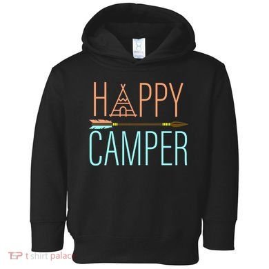 Happy Camper Funny Camping Toddler Hoodie