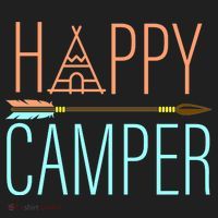 Happy Camper Funny Camping Golf Towel thumb 3
