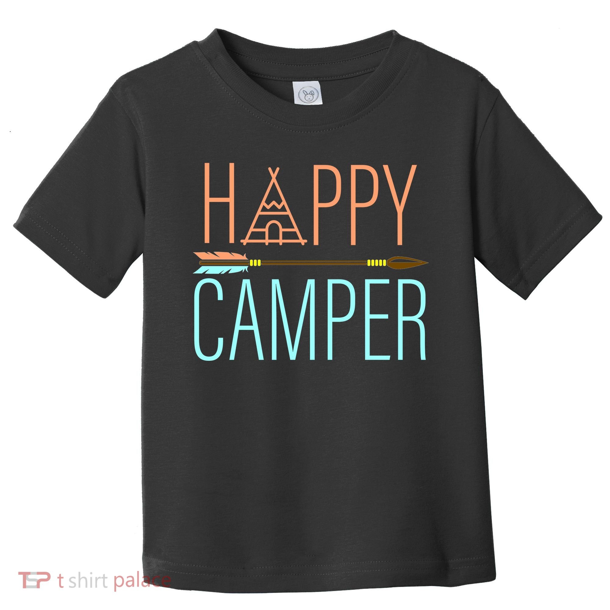 Happy Camper Funny Camping Toddler T-Shirt