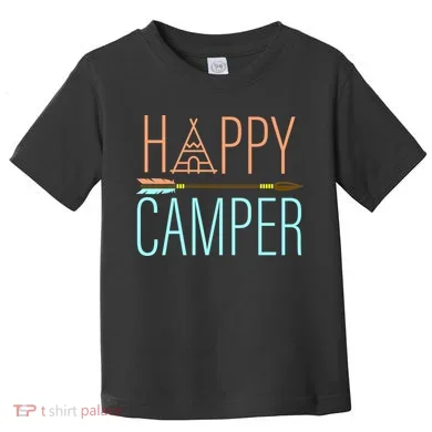 Happy Camper Funny Camping Toddler T-Shirt