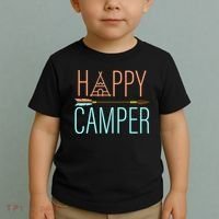 Happy Camper Funny Camping Toddler T-Shirt thumb 2
