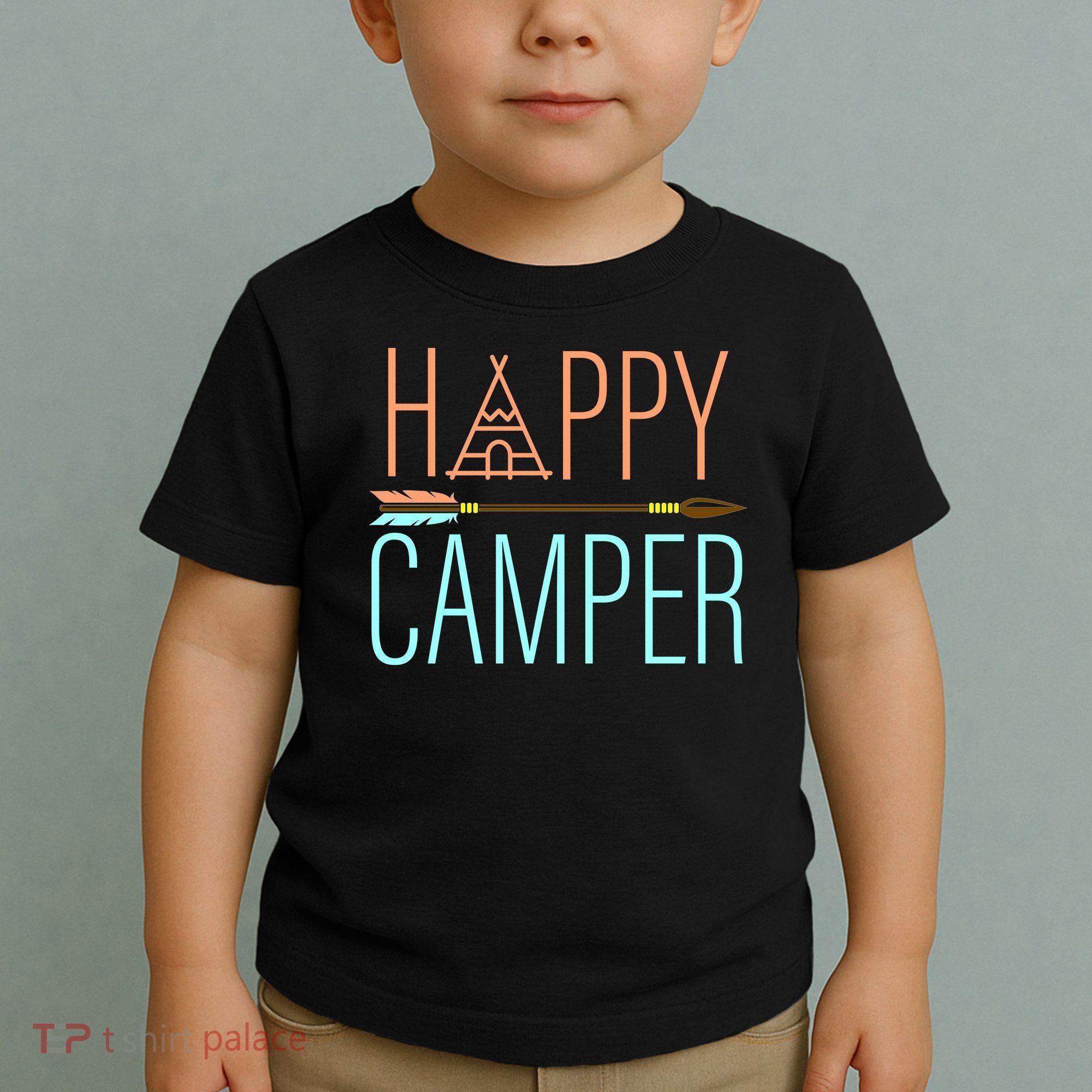 Happy Camper Funny Camping Toddler T-Shirt