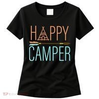 Happy Camper Funny Camping Women's T-Shirt thumb 0