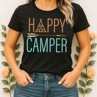 Happy Camper Funny Camping Women's T-Shirt thumb 2