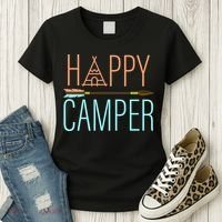 Happy Camper Funny Camping Women's T-Shirt thumb 3