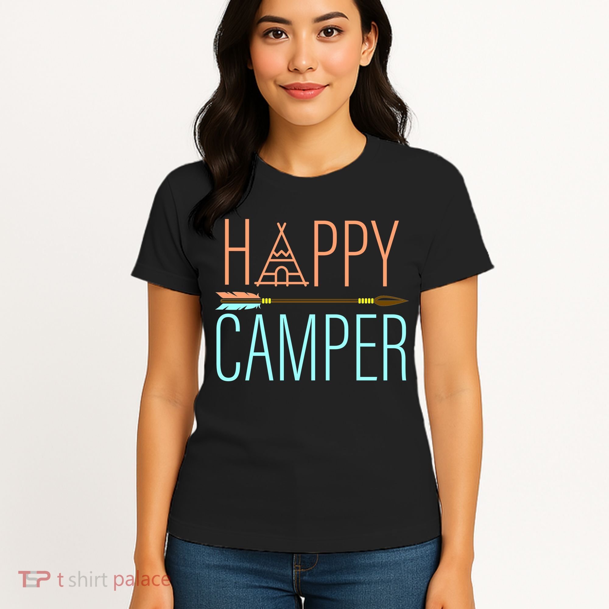 Happy Camper Funny Camping Women's T-Shirt