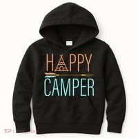 Happy Camper Funny Camping Kids Hoodie thumb 0