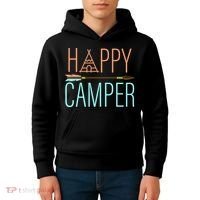 Happy Camper Funny Camping Kids Hoodie thumb 4