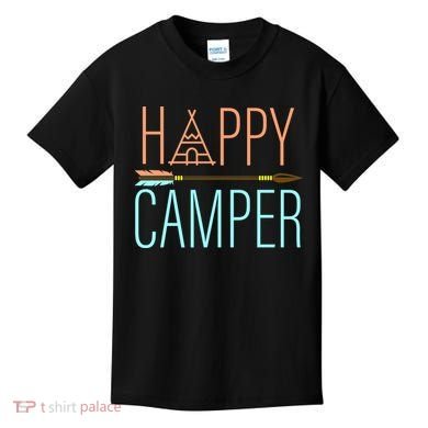Happy Camper Funny Camping Kids T-Shirt