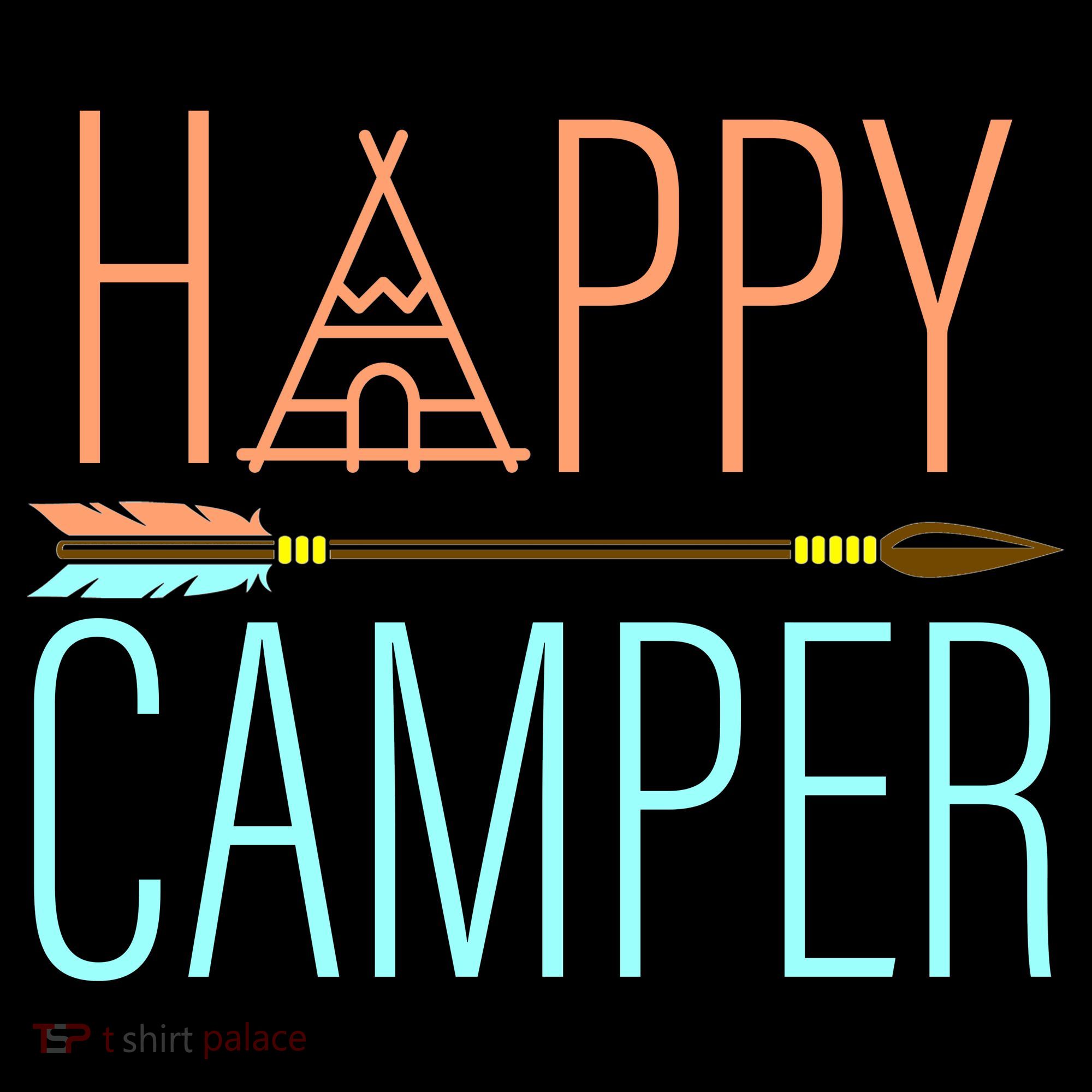 Happy Camper Funny Camping Kids T-Shirt