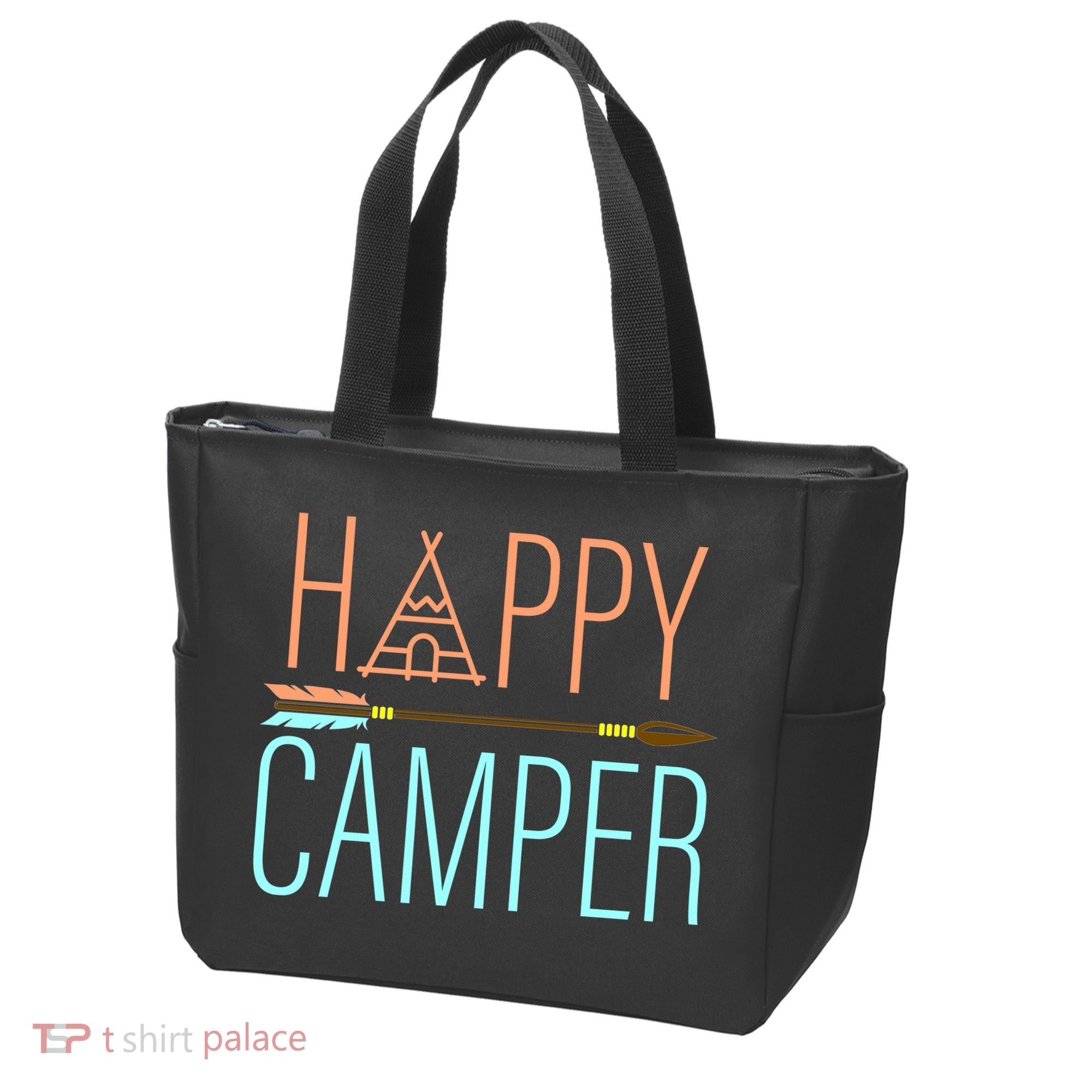 Happy Camper Funny Camping Tote Bag