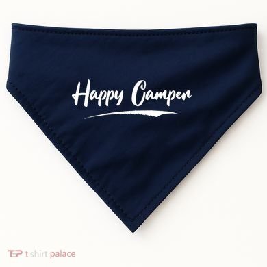Happy Camper Funny Camping Meme USA-Made Doggie Bandana