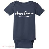 Happy Camper Funny Camping Meme Baby Bodysuit thumb 0