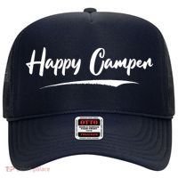 Happy Camper Funny Camping Meme Hat thumb 0