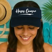 Happy Camper Funny Camping Meme Visor thumb 2