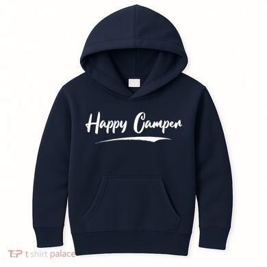 Happy Camper Funny Camping Meme Kids Hoodie