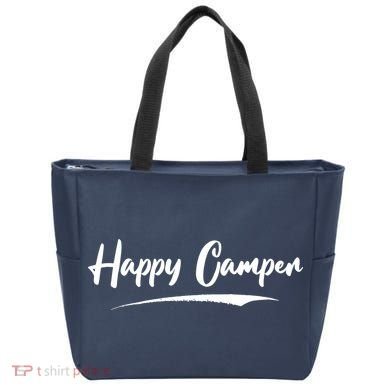 Happy Camper Funny Camping Meme Tote Bag