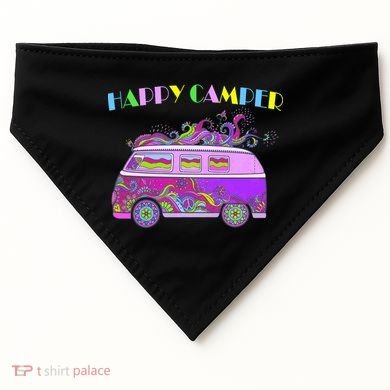Happy Camper Hippie Van USA-Made Doggie Bandana