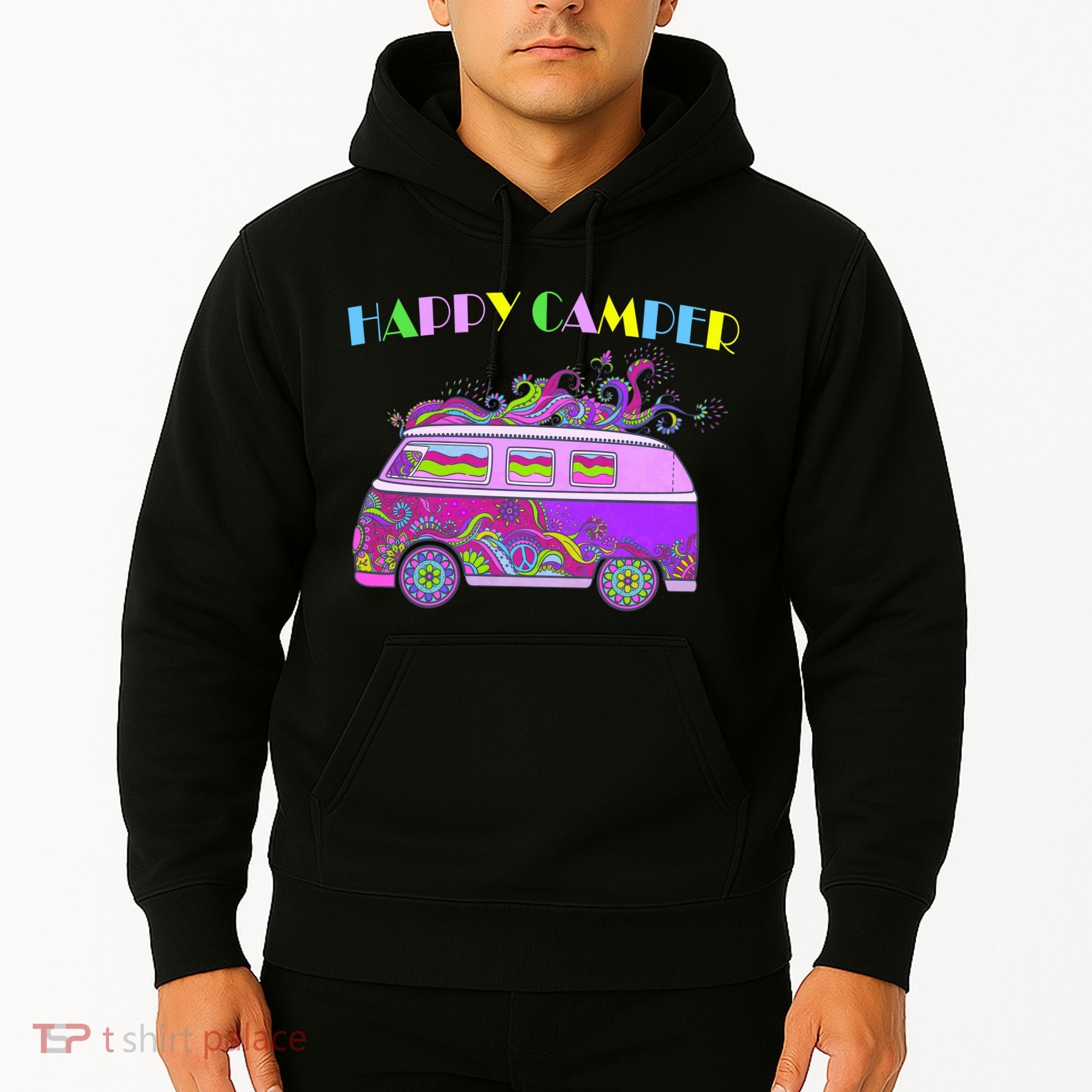 Happy Camper Hippie Van Hoodie