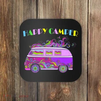 Happy Camper Hippie Van Coaster