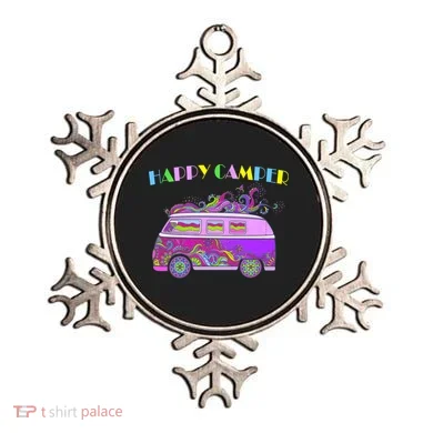 Happy Camper Hippie Van Ornament