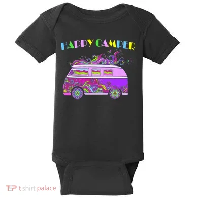 Happy Camper Hippie Van Baby Bodysuit