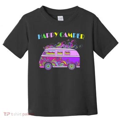 Happy Camper Hippie Van Toddler T-Shirt