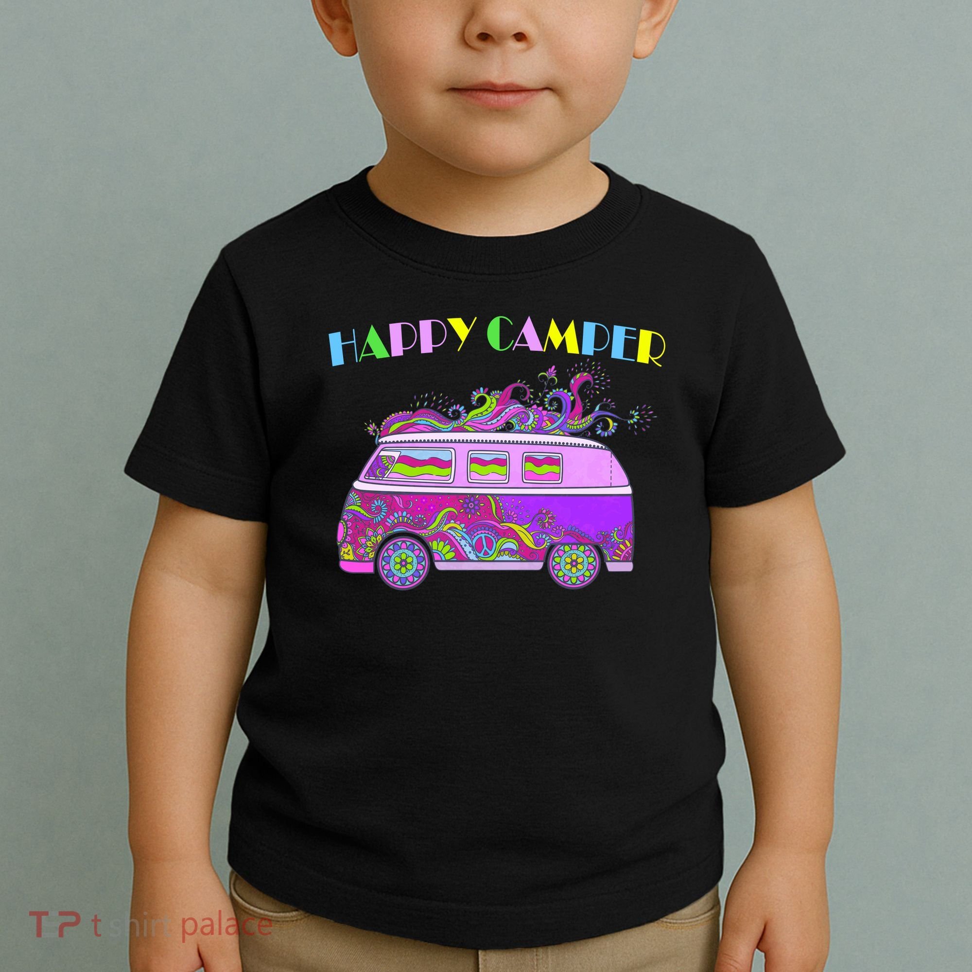 Happy Camper Hippie Van Toddler T-Shirt