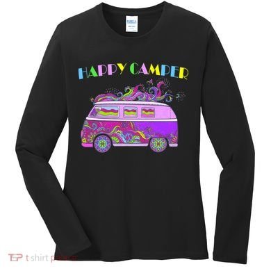 Happy Camper Hippie Van Women's Long Sleeve Shirt