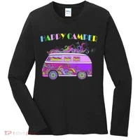 Happy Camper Hippie Van Women's Long Sleeve Shirt thumb 0