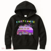 Happy Camper Hippie Van Kids Hoodie thumb 0
