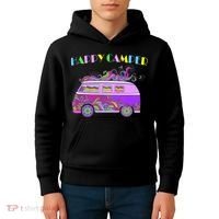 Happy Camper Hippie Van Kids Hoodie thumb 4