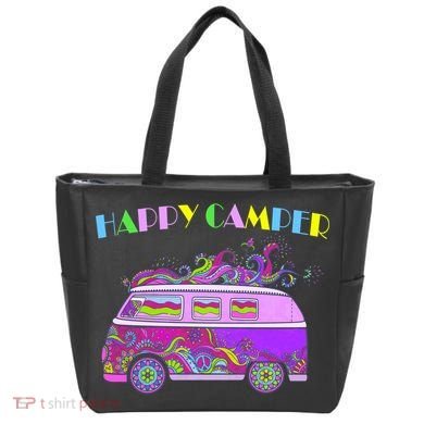 Happy Camper Hippie Van Tote Bag
