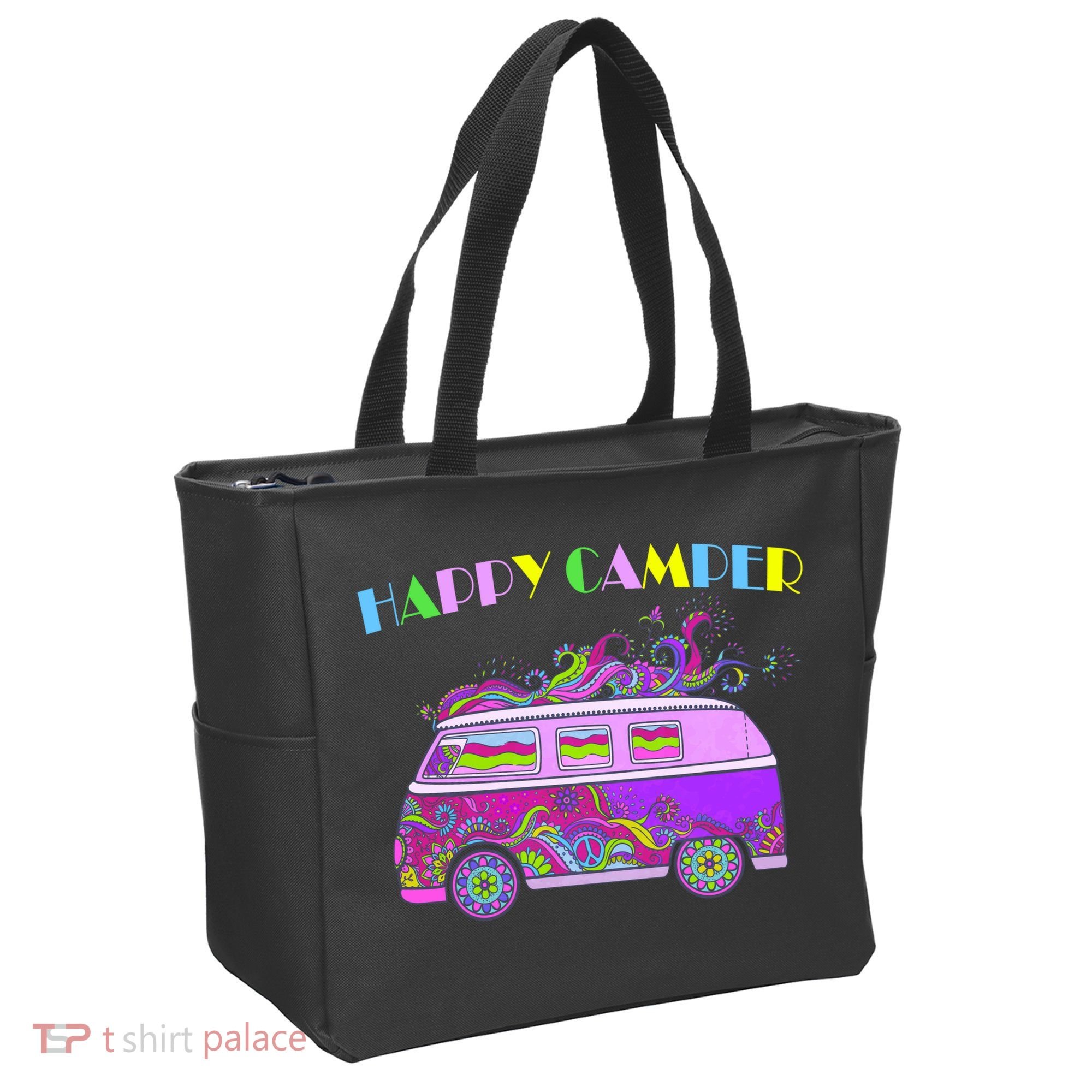 Happy Camper Hippie Van Tote Bag
