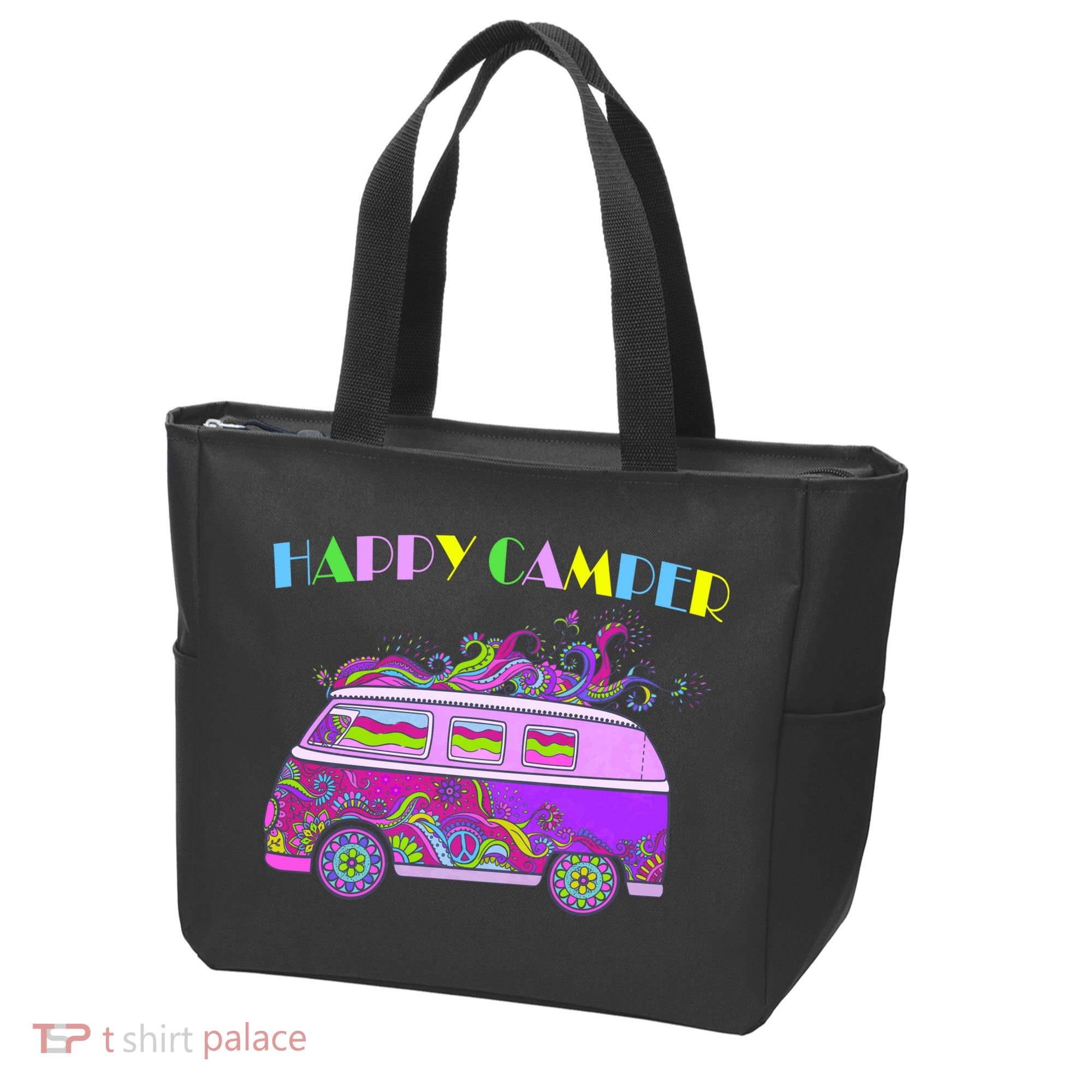 Happy Camper Hippie Van Tote Bag