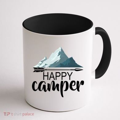 Happy Camper In The Mountains Coffee Mug back