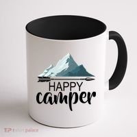 Happy Camper In The Mountains Coffee Mug thumb 1