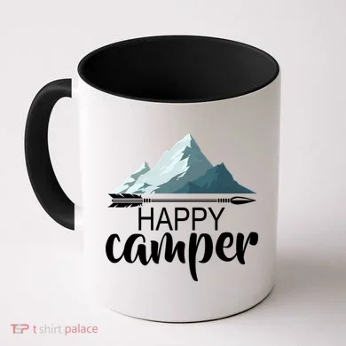 Happy Camper In The Mountains Coffee Mug