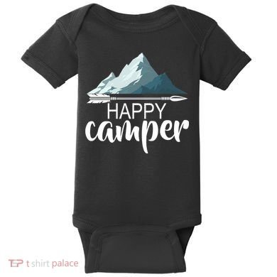 Happy Camper In The Mountains Baby Bodysuit