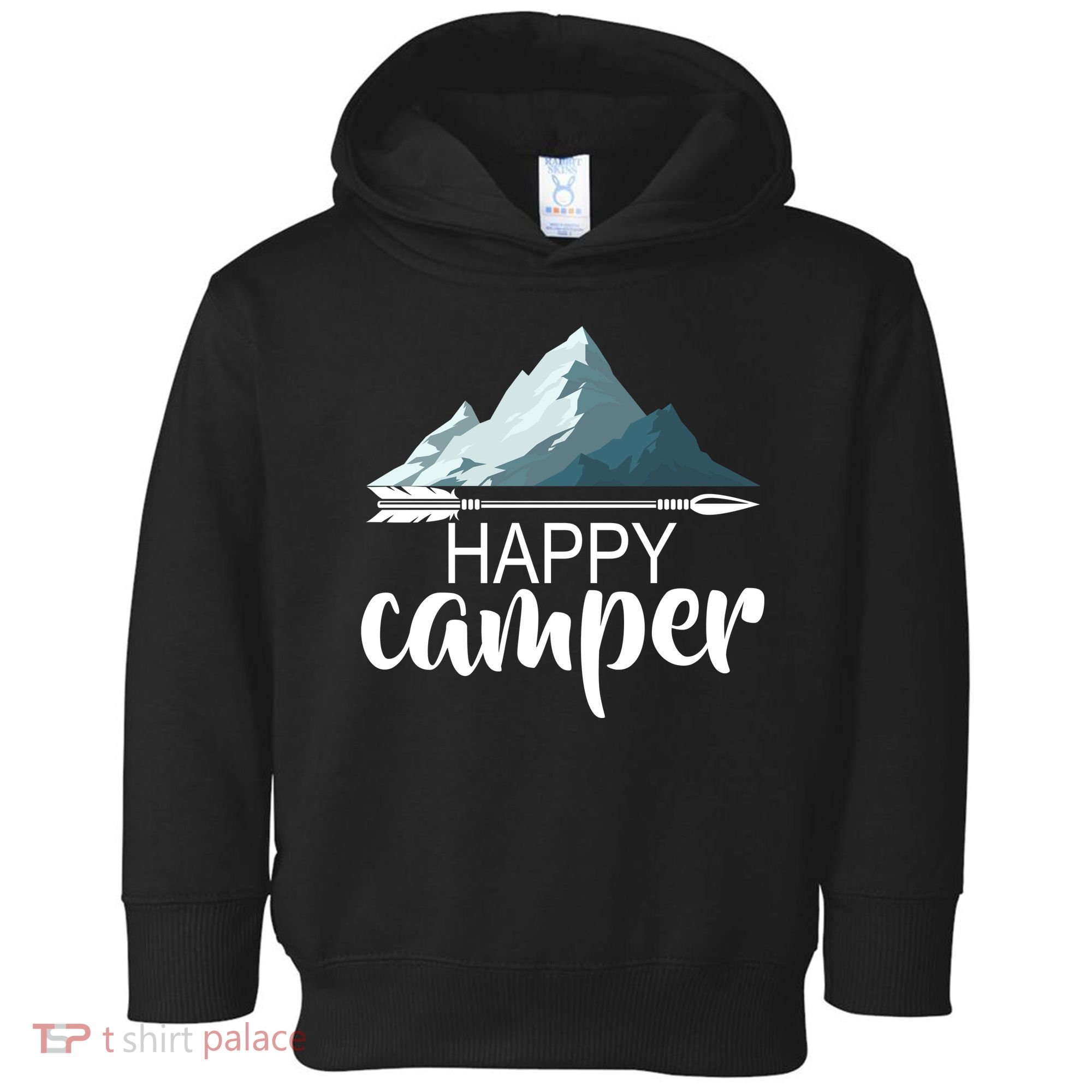 Happy Camper In The Mountains Toddler Hoodie