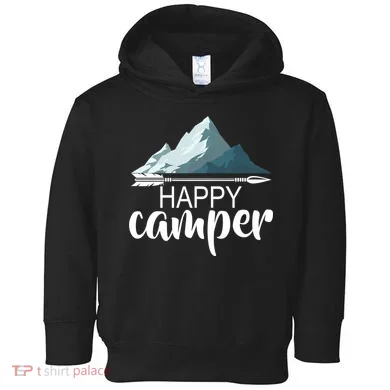 Happy Camper In The Mountains Toddler Hoodie
