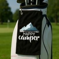 Happy Camper In The Mountains Golf Towel thumb 2