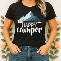 Happy Camper In The Mountains Women's T-Shirt thumb 2