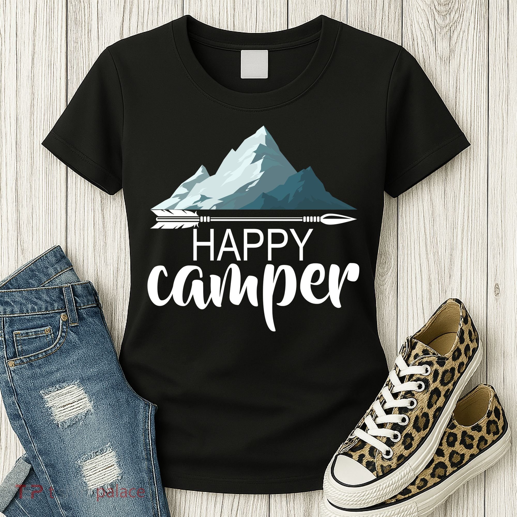 Happy Camper In The Mountains Women's T-Shirt