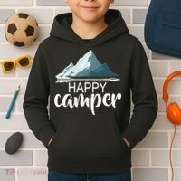 Happy Camper In The Mountains Kids Hoodie thumb 2