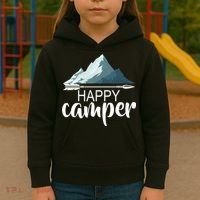 Happy Camper In The Mountains Kids Hoodie thumb 3