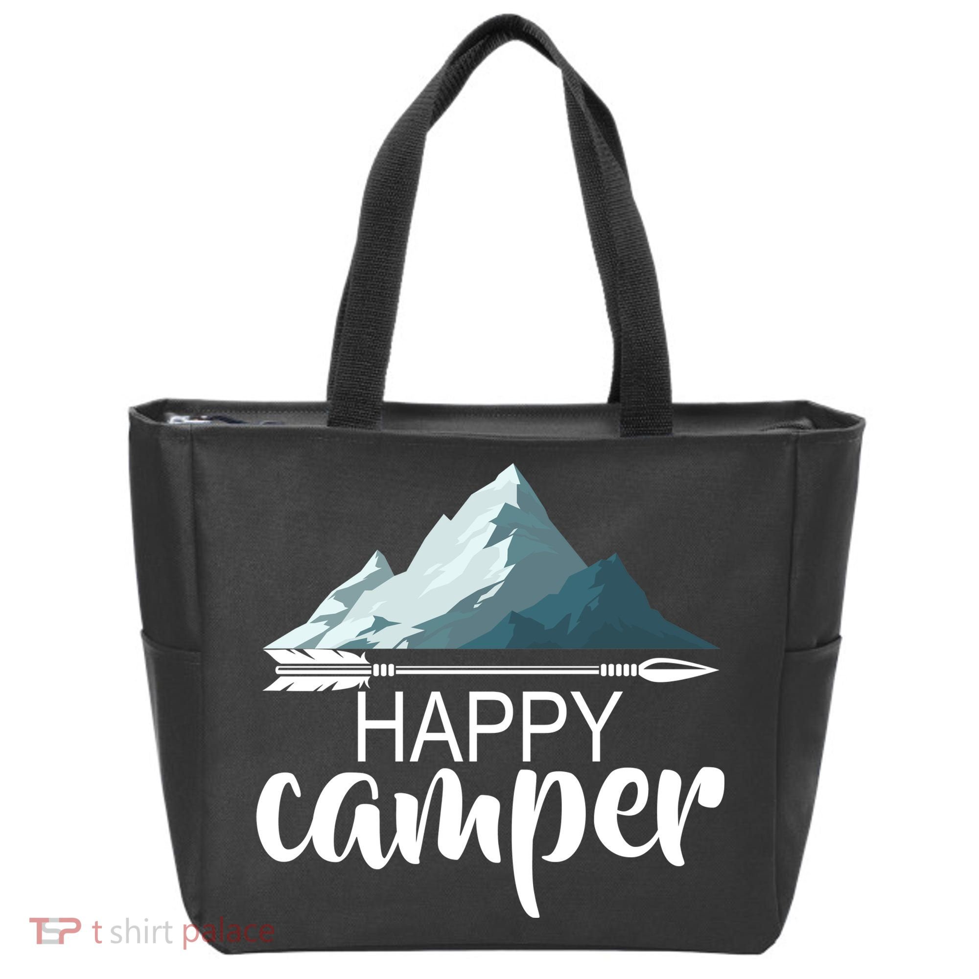 Happy Camper In The Mountains Tote Bag