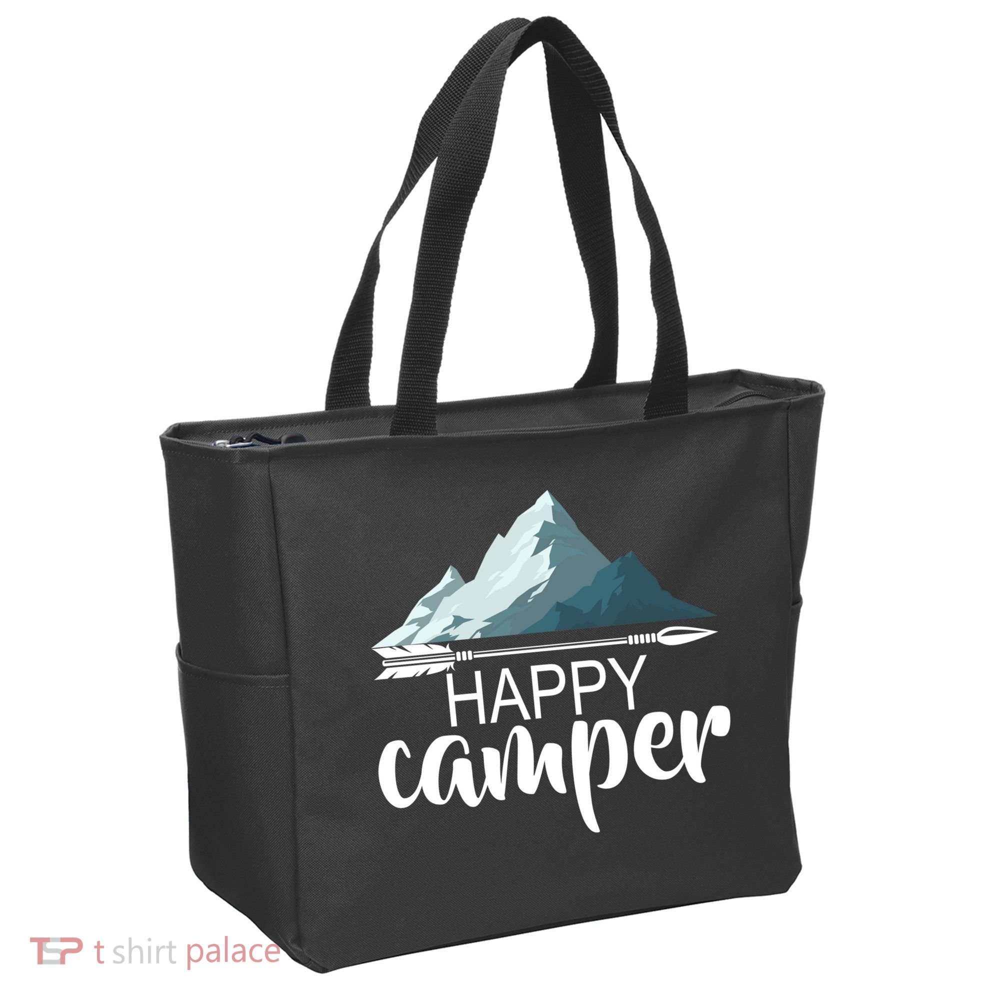 Happy Camper In The Mountains Tote Bag