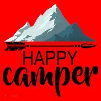Happy Camper In The Mountains Santa Hat thumb 1